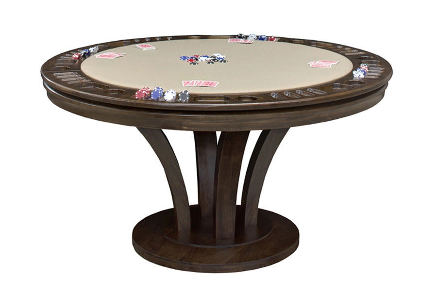 Venice, 66" Round, Reversible Top Game Table with Storage