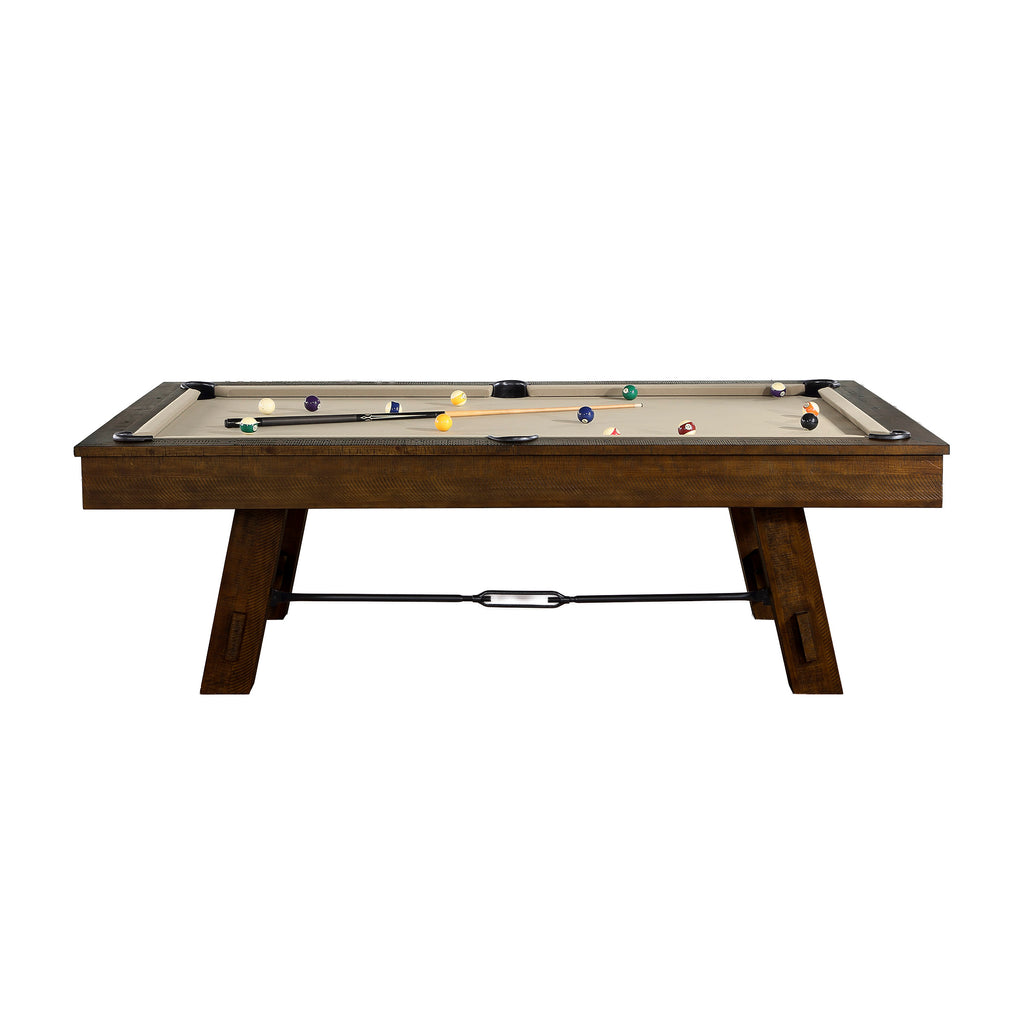 Telluride 8' Pool Table in Reclaimed Brown