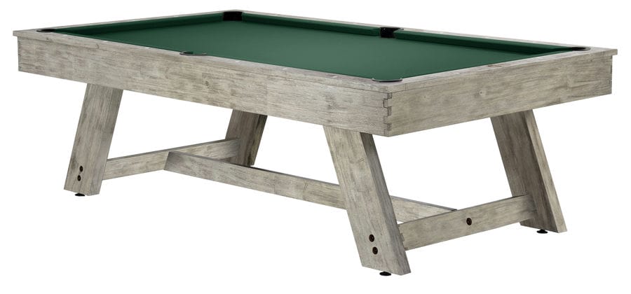 Barren 8' Outdoor Pool Table - Ash Grey & Forest Green