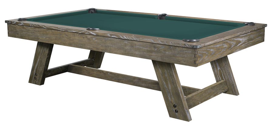 Barren 8' Pool Table - Smoke Basic Green