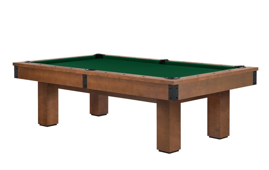 Colt II - Modern 7' Pool Table - Walnut Dark Green