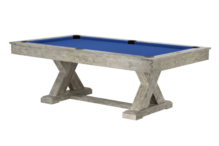 Cumberland 8' Pool Table - Ash Grey Euro Blue
