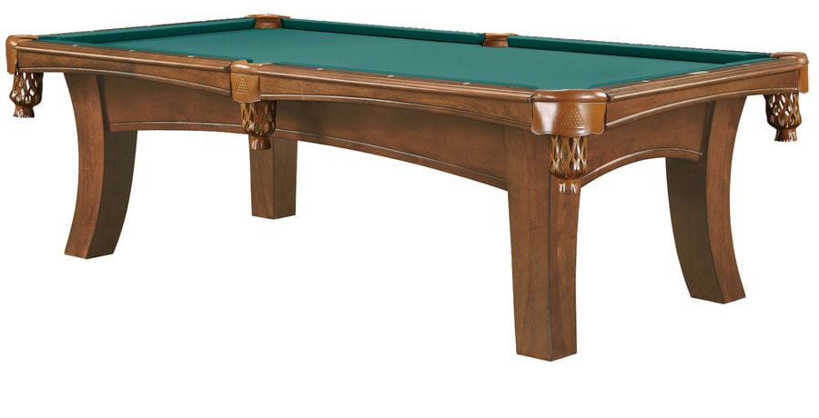 Ella 8' Pool Table - Walnut Dark Green