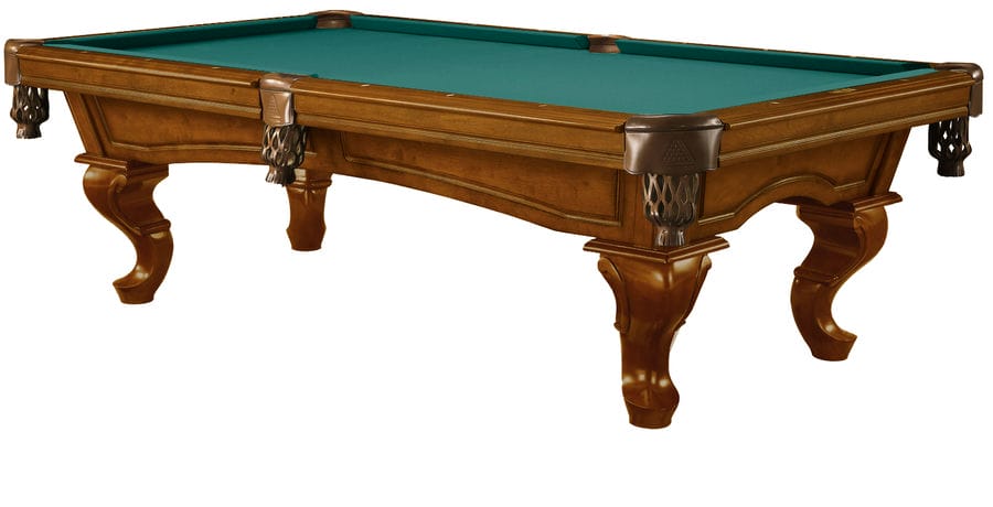 Mallory 7' Pool Table - Walnut Dark Green