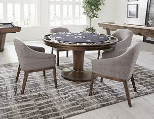 Davenport, 54" Round, Reversible Top Game Table with Storage